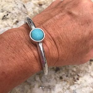 Silver turquoise bracelet